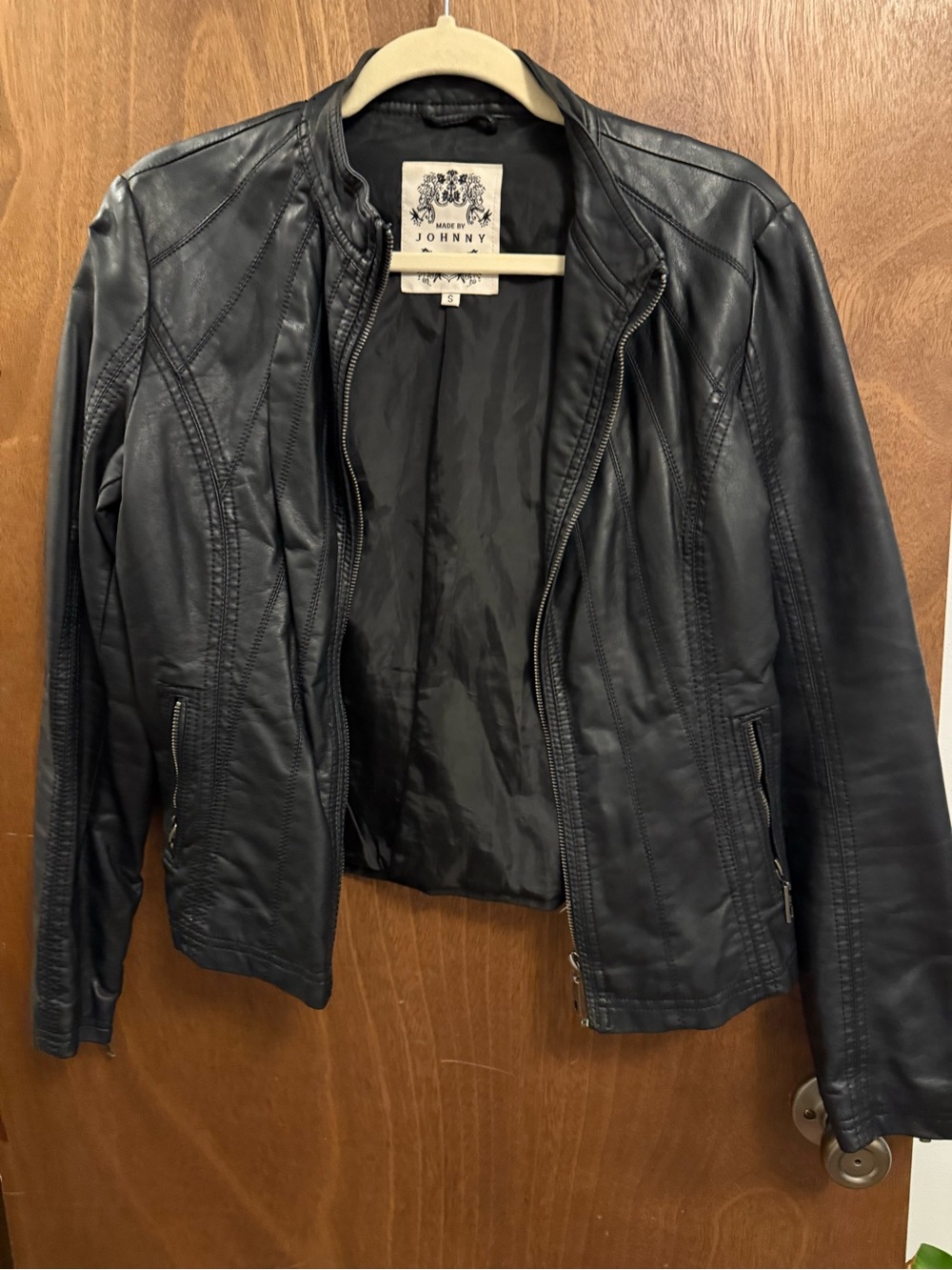 Faux leather jacket